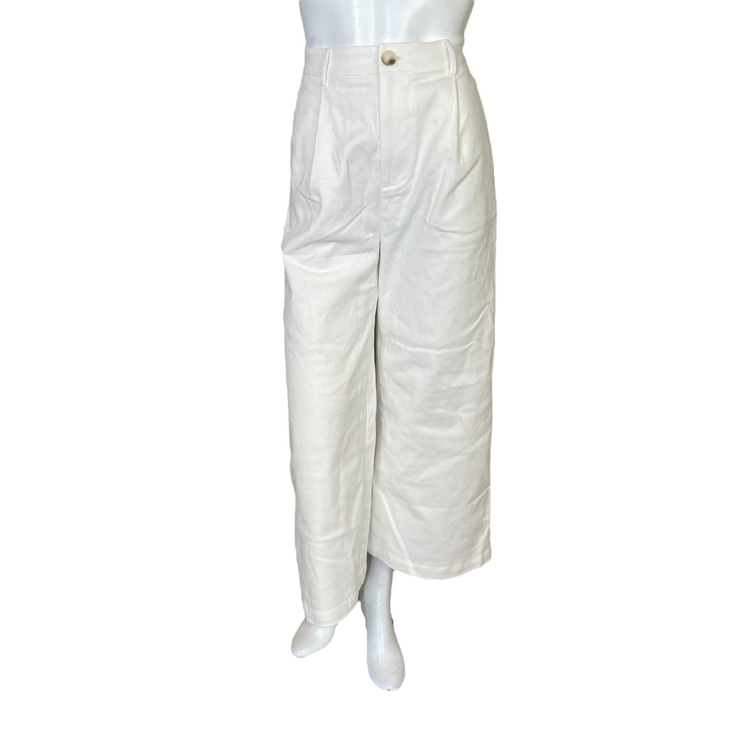 Final Touch | Women's Cream Wide Leg Trouser Pants | Size: M