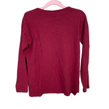 Load image into Gallery viewer, Zara | Kid&#39;s Maroon Red Girl w/ Flowers Long Sleeve T Shirt | Size: 9Y
