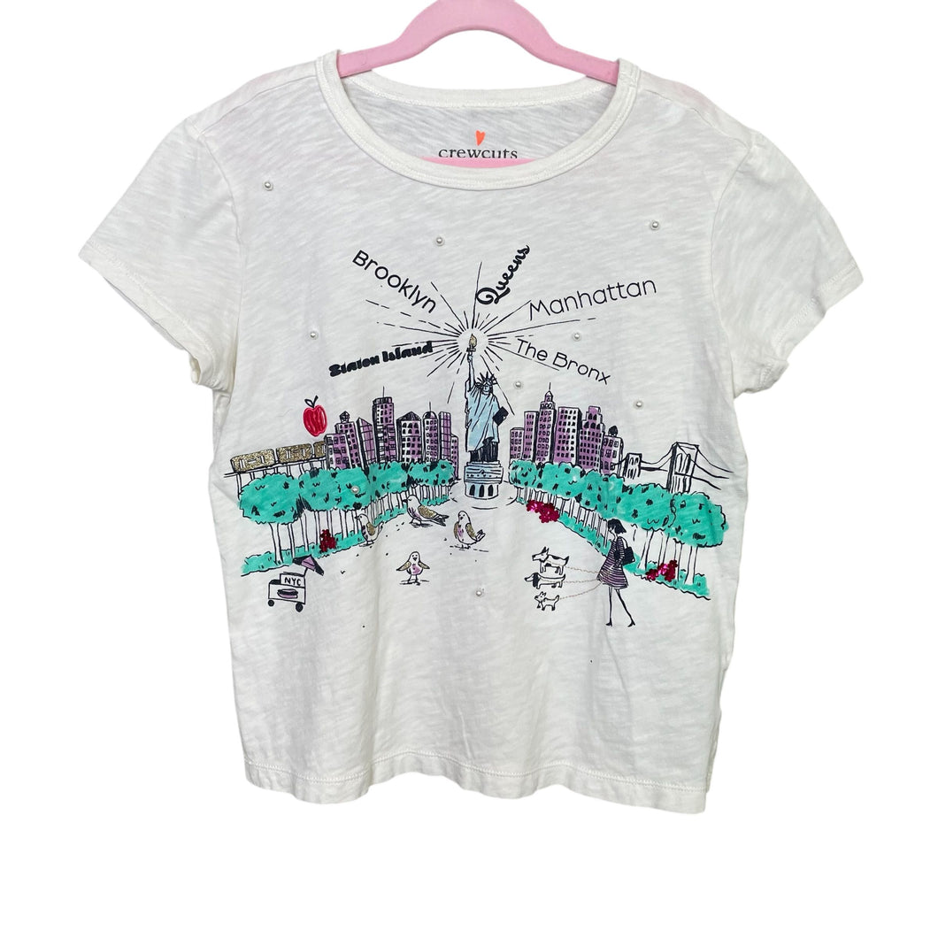 Crewcuts | Kid's White Short Sleeve New York City T Shirt | Size: XL