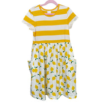 Load image into Gallery viewer, Hanna Andersson | Kid&#39;s Yellow Lemon Dress | Size: 10Y
