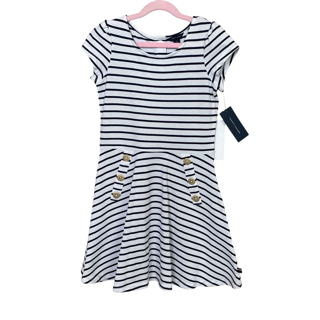 Tommy Hilfiger | Kid's White/Navy Striped Dress | Size: M