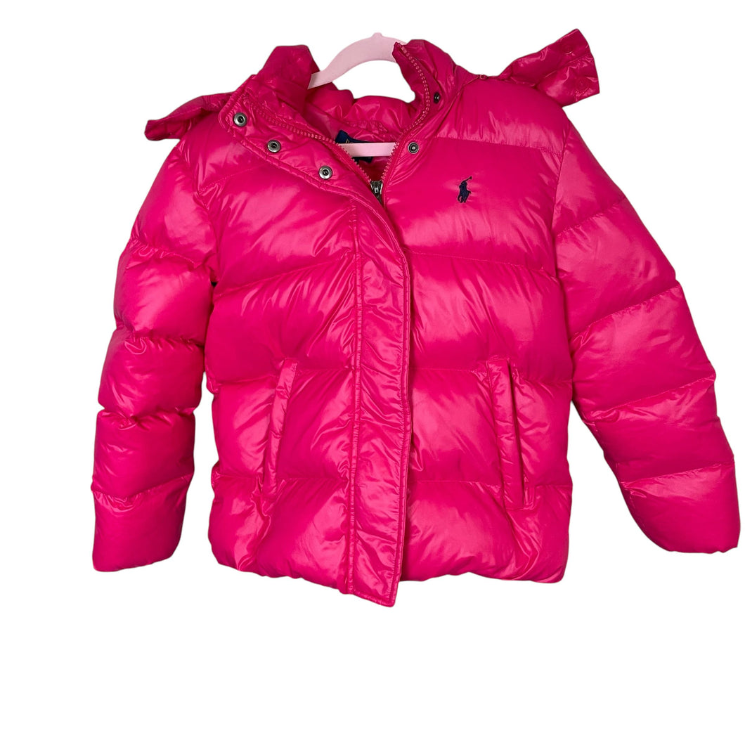 Polo Ralph Lauren | Kid's Pink Puffy Jacket | Size: M