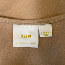 Load image into Gallery viewer, Anthropologie | Women&#39;s Maeve Camel Rope Tie Front Large Pocket Top | Size: OS
