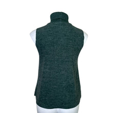 Load image into Gallery viewer, Zara | Women&#39;s Dark Green Fuzzy Sleeveless Turtleneck Sweater Top | Size: M
