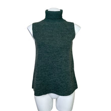 Load image into Gallery viewer, Zara | Women&#39;s Dark Green Fuzzy Sleeveless Turtleneck Sweater Top | Size: M
