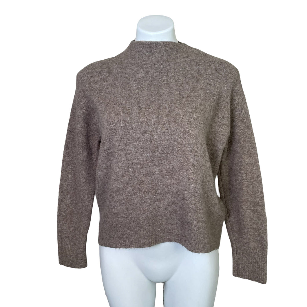 Uniqlo | Women's Tan Mockneck Long Sleeved Pullover Sweater Top | Size: M