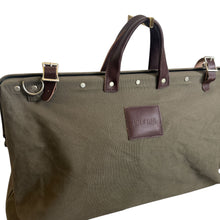 Load image into Gallery viewer, Line of Trade | Women&#39;s Olive Green &amp; Brown Weekender Bag | Size: OS
