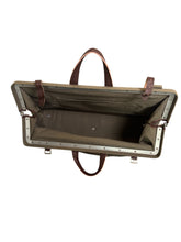 Load image into Gallery viewer, Line of Trade | Women&#39;s Olive Green &amp; Brown Weekender Bag | Size: OS
