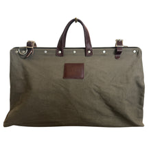 Load image into Gallery viewer, Line of Trade | Women&#39;s Olive Green &amp; Brown Weekender Bag | Size: OS
