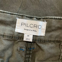 Load image into Gallery viewer, Anthropologie | Women&#39;s Pilcro Olive Green Mid Rise Straight Fit Pocket Pants | Size: 24
