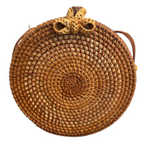 Load image into Gallery viewer, Round Wicker Crossbody Bag
