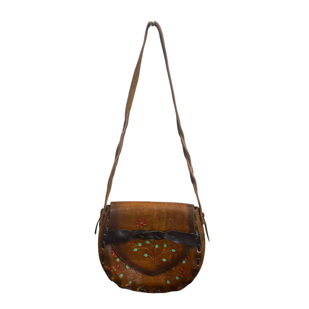 Women's Handmade Brown Leather Shoulder Bag