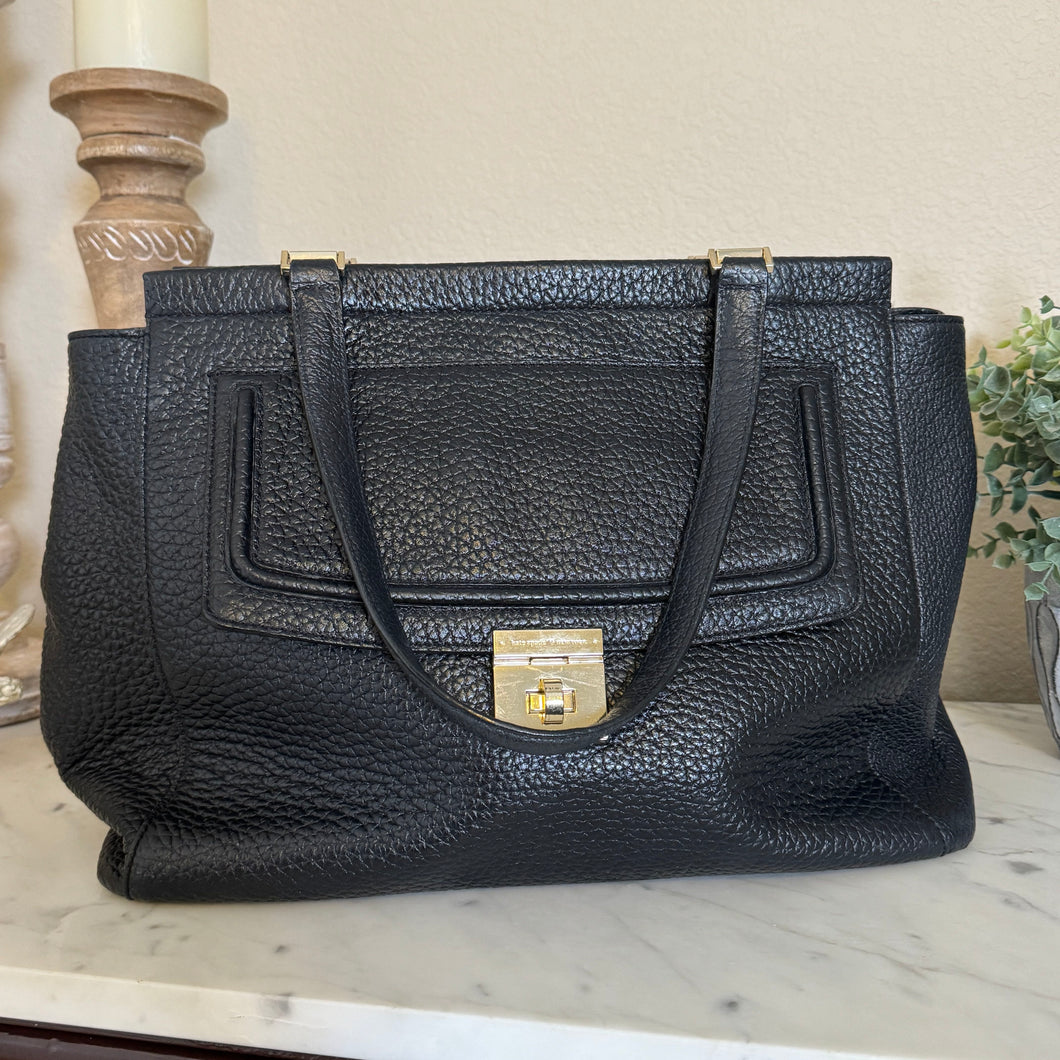 Kate Spade | Women's Black Pebbled Leather Tote Bag