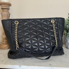 Load image into Gallery viewer, Kate Spade | Women&#39;s Black Willis Emery Court Quilted Leather Tote Bag
