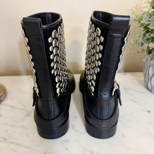 Load image into Gallery viewer, Rebecca Minkoff | Women&#39;s Black Leather Studded Moto Boots | Size: 7.5
