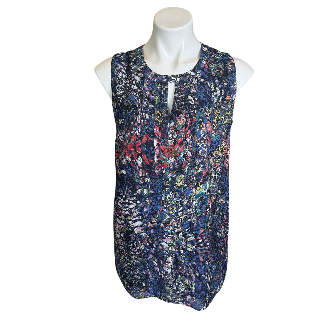 Cabi | Women's Stained Glass Keyhole Sleeveless Blouse | Size: S