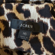 Load image into Gallery viewer, J. Crew | Women&#39;s 100% Silk Leopard Print Button Down Blouse | Size: 16
