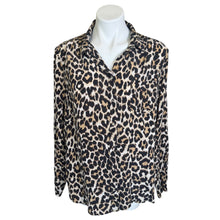 Load image into Gallery viewer, J. Crew | Women&#39;s 100% Silk Leopard Print Button Down Blouse | Size: 16
