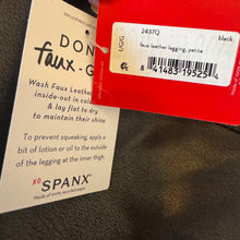 Load image into Gallery viewer, Spanx | Women&#39;s Black Faux Leather Leggings with Tags | Size: LP
