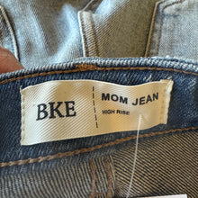 Load image into Gallery viewer, BKE | Women&#39;s Light Wash High Rise Distressed Mom Jeans | Size: 24
