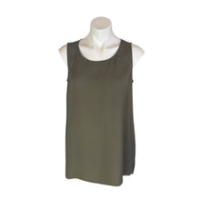 Load image into Gallery viewer, Lafayette 148 | Women&#39;s Bay Leaf 100% Silk Sleeveless Tunic Top with Tags | Size: M
