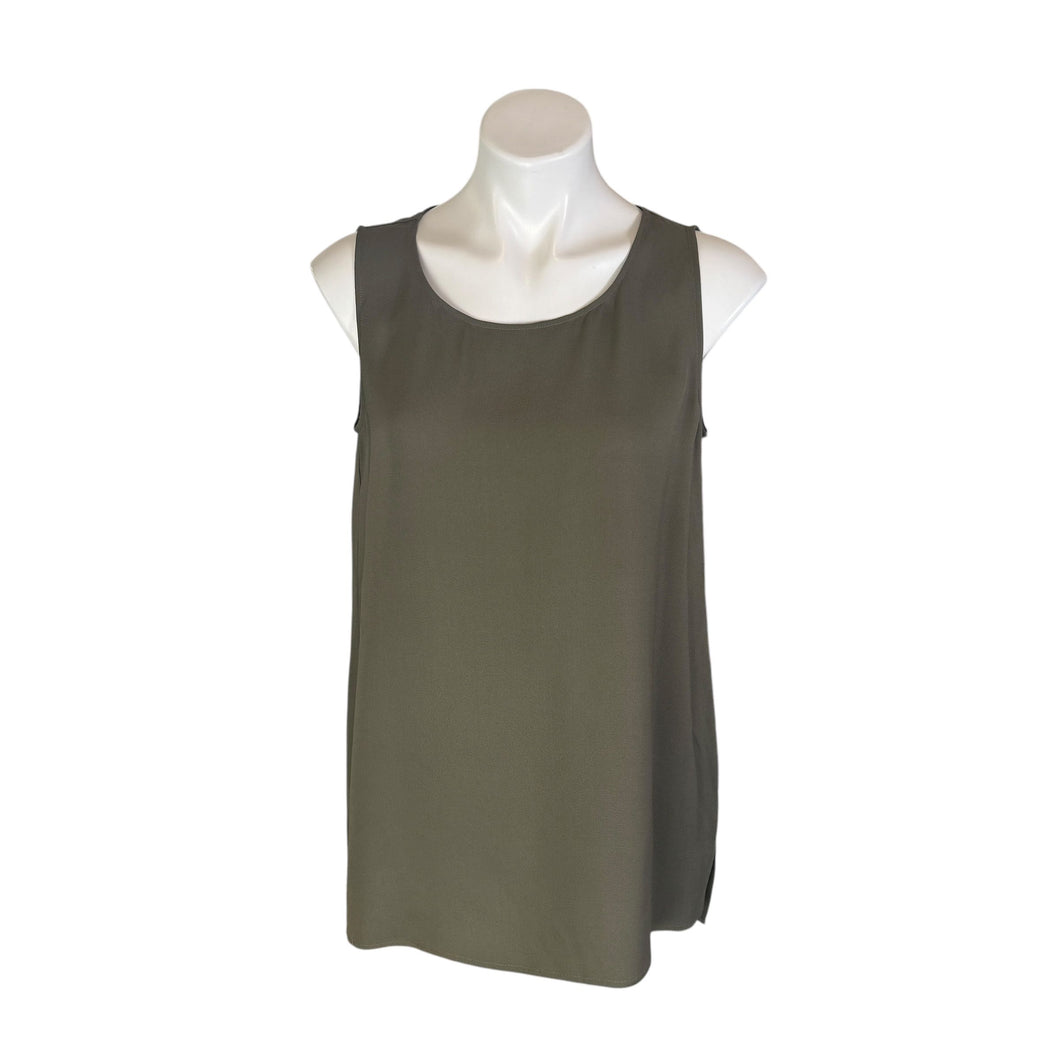 Lafayette 148 | Women's Bay Leaf 100% Silk Sleeveless Tunic Top with Tags | Size: M