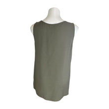 Load image into Gallery viewer, Lafayette 148 | Women&#39;s Bay Leaf 100% Silk Sleeveless Tunic Top with Tags | Size: M
