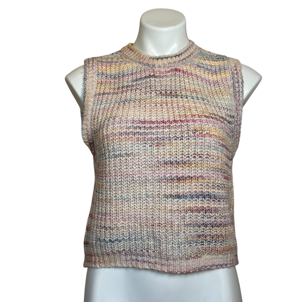 MNG | Women's Pastel Colorful Knit Sweater Vest | Size: S