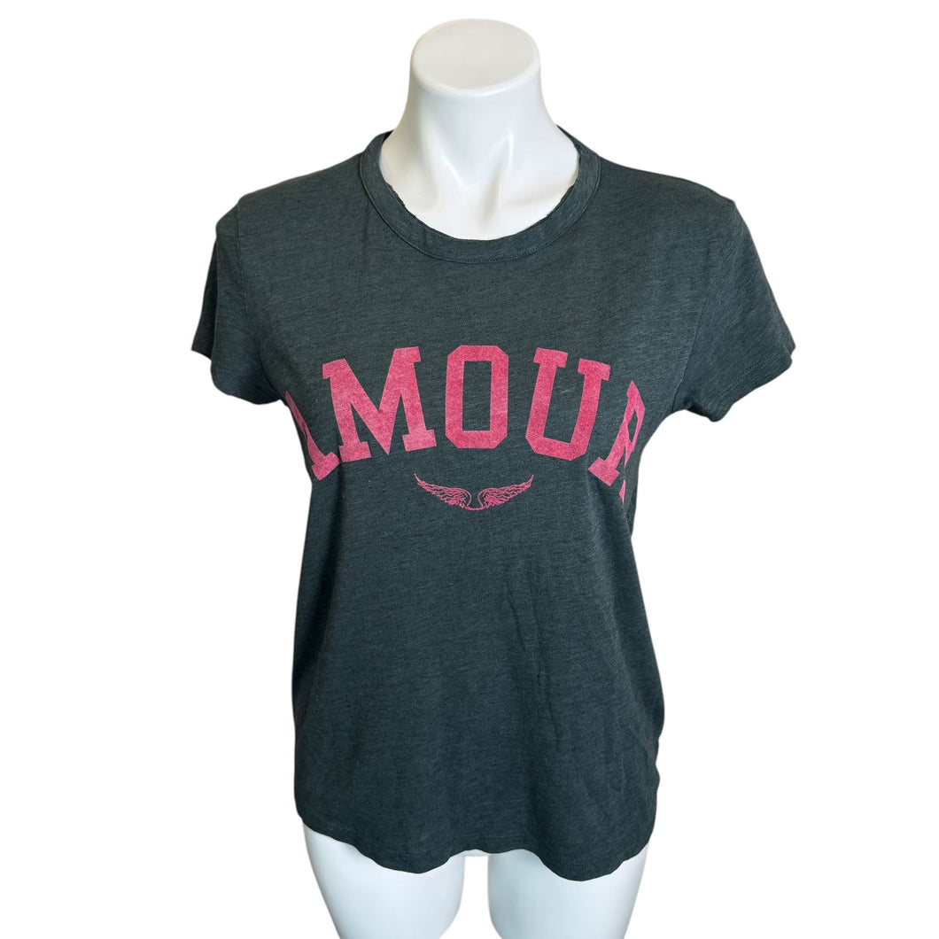 Zadig & Voltaire | Women's Heather Green Amour Tee | Size: S
