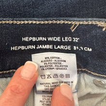 Load image into Gallery viewer, DL1961 | Women&#39;s Dark Wash Hepburn Wide Leg 32&quot; Jeans | Size: 25
