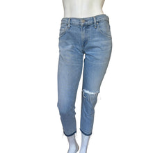Load image into Gallery viewer, Citizens of Humanity | Women&#39;s Light Wash Blue Denim Emerson Crop Slim Boyfriend Jeans | Size: 25
