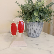 Load image into Gallery viewer, Kendra Scott | Women&#39;s Danielle Red and Gold Drop Earrings
