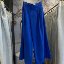 Load image into Gallery viewer, Anthropologie | Women's Maeve Blue Pleat Front Wide Leg Trouser Pants | Size: 10P
