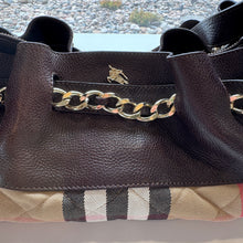 Load image into Gallery viewer, Burberry | Women's Nova Check and Dark Brown Leather Chain Margaret Shoulder Bag
