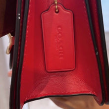 Load image into Gallery viewer, Coach | Women's Red Morgan Handbag with Gold Hardware
