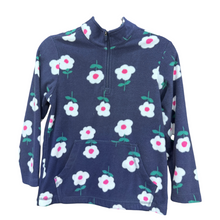 Load image into Gallery viewer, Hanna Andersson | Girls Navy with Flowers Fleece | Size: 10
