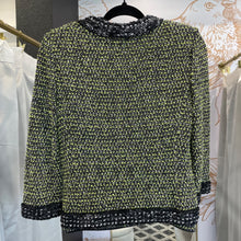 Load image into Gallery viewer, St. John | Women&#39;s Black and Neon Green Tweed Sleeveless Top and Jacket | Size: 2
