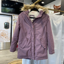 Load image into Gallery viewer, Boden | Gir&#39;s Purple Faux Fur Hood Parka Jacket | Size: 11-12Y

