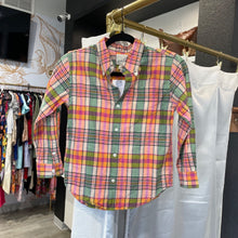 Load image into Gallery viewer, Pink Peek Peek | Girl&#39;s Pink and Orange Button Down Long Sleeve Flannel | Size: 10Y, 10Y
