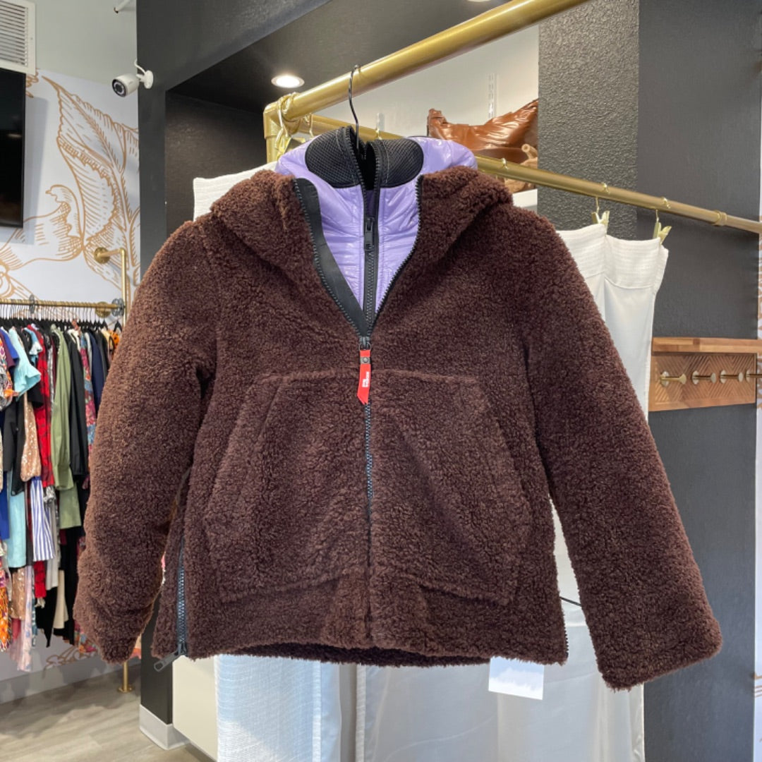 AI Riders | Girl's Brown and Light Purple Ski Jacket | Size: 8Y ...