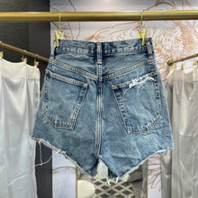 Load image into Gallery viewer, Agolde | Women&#39;s Blue Denim Fray Riley Shorts | Size: 26
