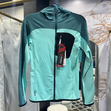 Load image into Gallery viewer, Millet | Women&#39;s Turquoise Colorblock Trilogy Lightgrid Hoodie Jacket w/ Tags | Size: XS
