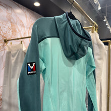 Load image into Gallery viewer, Millet | Women&#39;s Turquoise Colorblock Trilogy Lightgrid Hoodie Jacket w/ Tags | Size: XS
