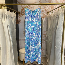 Load image into Gallery viewer, Lilly Pulitzer | Women&#39;s Blue Two Tone Slit Side Maxi Skirt | Size: M
