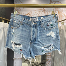 Load image into Gallery viewer, Lucky | Women&#39;s Blue Bug Embroidered Cut Off Shorts | Size: 10
