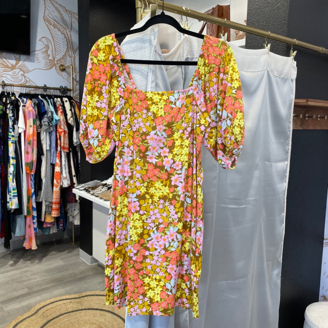 Billabong | Women's Colorful Floral Print Mini Dress | Size: M