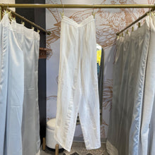 Load image into Gallery viewer, Onia | Women&#39;s White and Gold Wide Leg Drawstring Pants | Size: S
