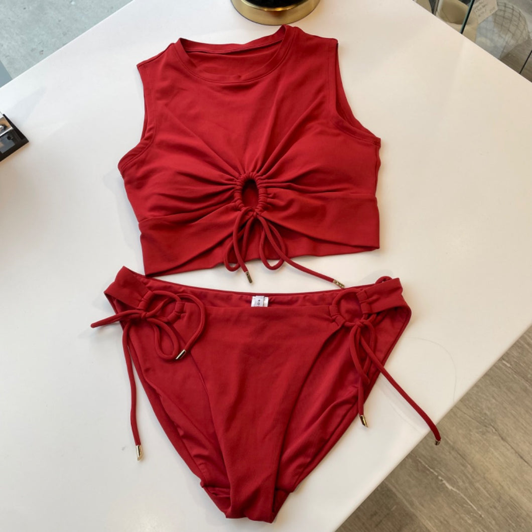 Robin Piccone | Women's Red Tank and Tie Bottom Bikini | Size: XS
