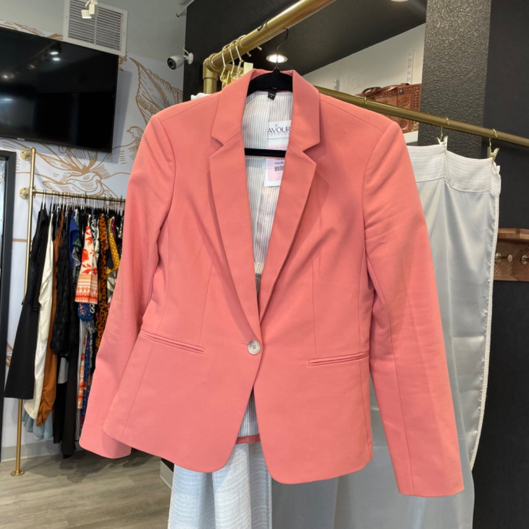 Express | Women's Sorbet Orange One Button Blazer Jacket | Size: 6