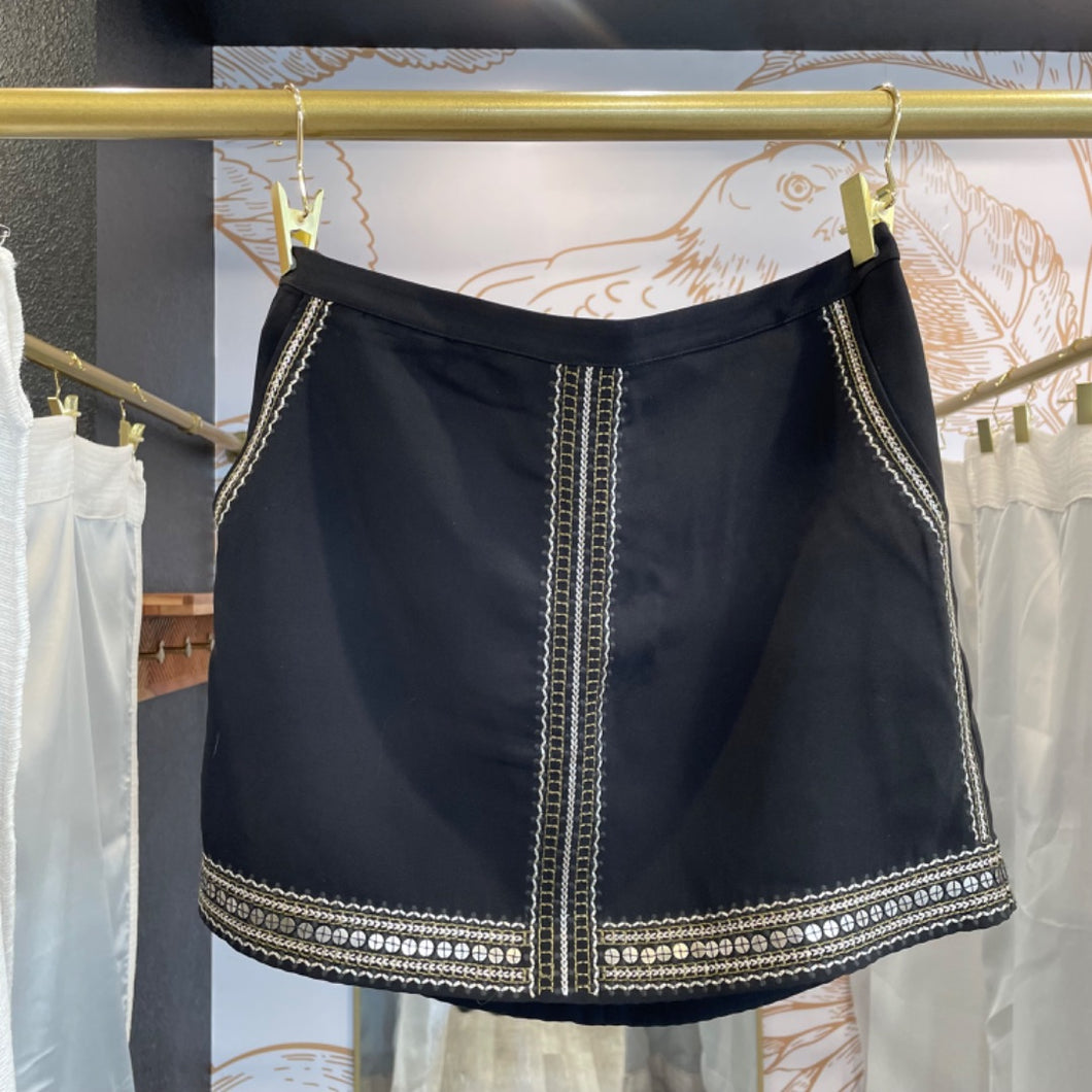 Madewell | Womens Black Embellished Mini Skirt | Size: 4
